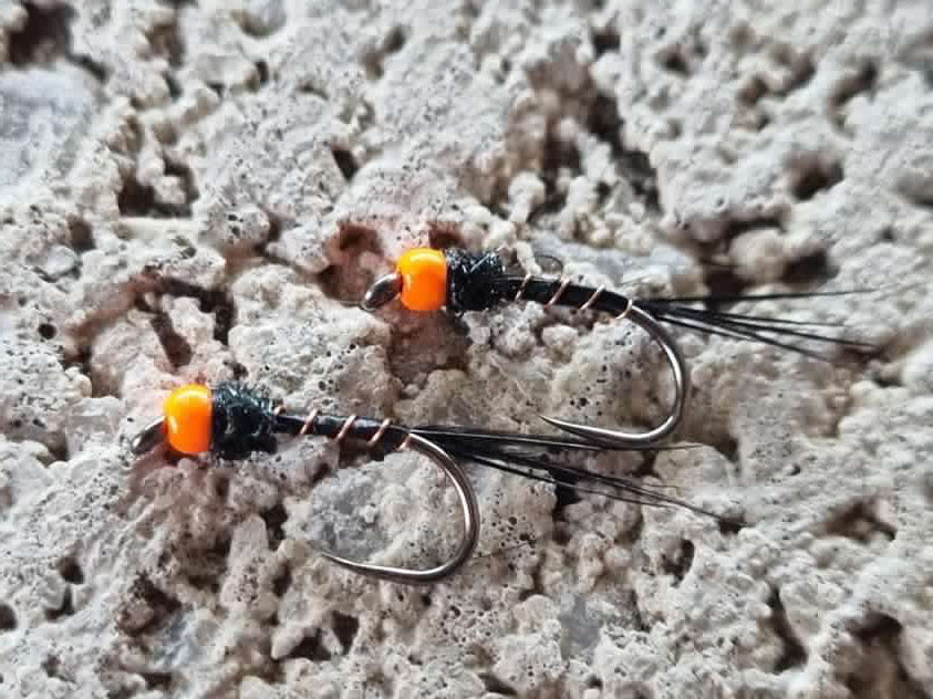 Rivulet Fly Fishing- Orange Bead Black Nymph – Meander Fly Co