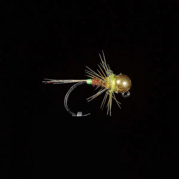 JMC Barbless Golden Green Tag Jig Nymph