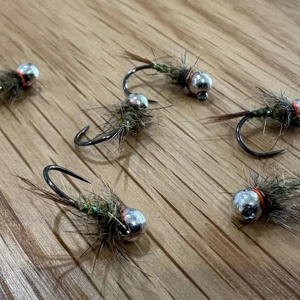 JMC Barbless Flashy Olive Scruffy Jig Nymph